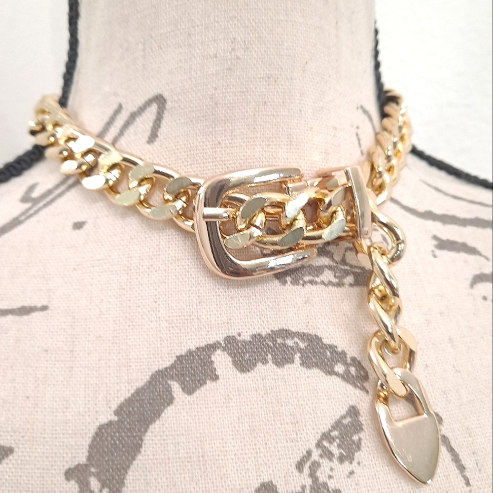 💖 2/$30 Womens Gold Chain Choker collar statement necklace Chunky punk NEW - Picture 7 of 13